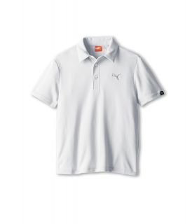 PUMA Golf Kids Tech Polo Boys Short Sleeve Pullover (White)