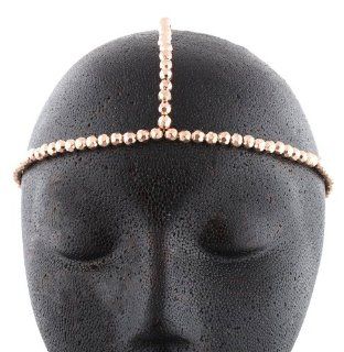 2 Pieces of Rose Gold Adjustable Soccer Ball Style Beaded Head Chain Jewelry