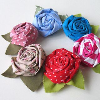rustic rosette brooch by the apple cottage company