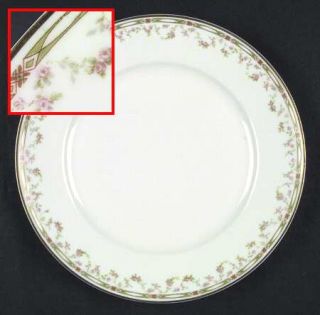 Haviland Schleiger 346 Dinner Plate, Fine China Dinnerware   Theo,Smooth,Pink Ro