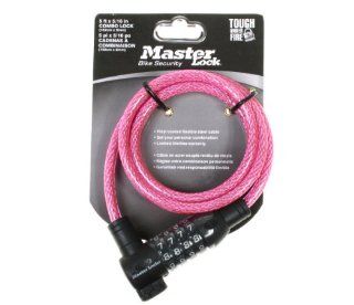 Master Lock Cable Combo Lock   Pink  Cable Bike Locks  Sports & Outdoors