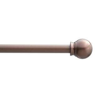 Project Source 28 in to 48 in Rustic Brown Metal Single Curtain Rod