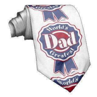 World's Greatest Dad   ribbon Neck Ties