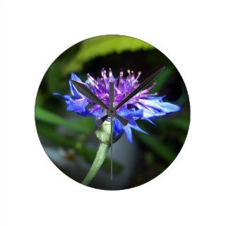 Tiny Blue and Violet Blossom Clock