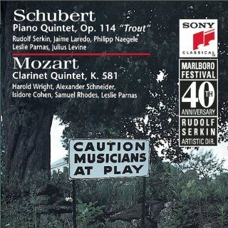 Schubert Piano Quintet  Trout, d. 667 / Mozart Clarinet Quintet, K. 581 Music
