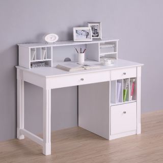 Home Loft Concept Deluxe Writing Desk with Hutch DW48D30 DHWH