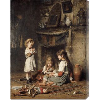 Alexei Alexeiewitsch Harlamoff 'Blowing Bubbles' Stretched Canvas Art Canvas