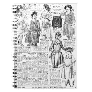"Memory Lane Vintage 1920's Catalogue clothing Ad" Notebook