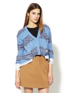 Printed Wool High Low Cardigan by Thakoon