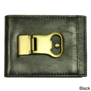 Yl Mens Money Clip Leather Wallet