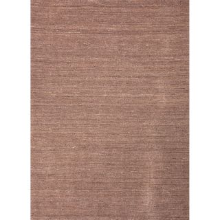 Hand loomed Solid pattern Brown Area Rug (5 X 8)