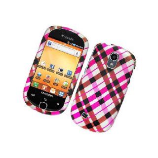 Samsung Gravity SMART T589 SGH T589 Pink Brown Plaid Cover Case Cell Phones & Accessories