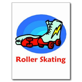 Roller Skating Post Card