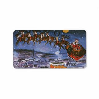 Vintage Christmas, Santa Claus Custom Address Label
