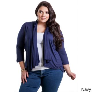 Swakdesigns Sealed With A Kiss Womens Plus Size Caribbean Shades Open Cardigan Blue Size 1X (14W  16W)