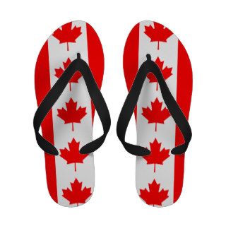 Canada Flag Maple Leaf O Canada Nation Symbol Icon Flip Flops