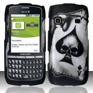 Spade Skull Rubberized Hard Faceplate Cover Phone Case for Samsung Replenish M580 Cell Phones & Accessories