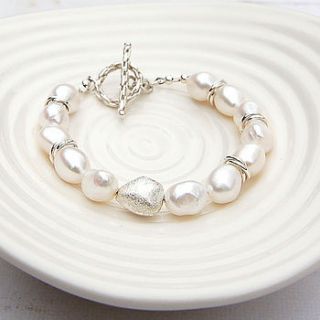 white baroque pearl bracelet by indivijewels