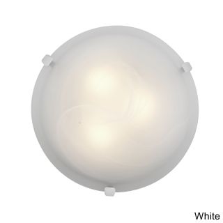 Access Mona 2 light Alabaster Glass 12 inch Flush Mount