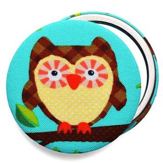 owl girls compact mirror by jenny arnott cards & gifts