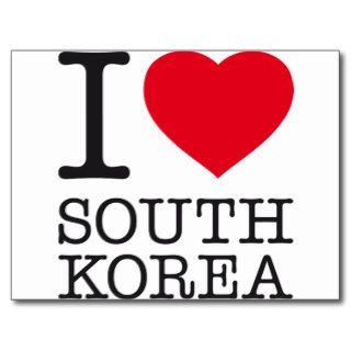I ♥ SOUTH KOREA POST CARD