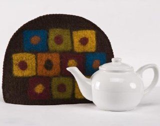 Fair Trade Felted Wool Tea Cozy  Teapot Not Included (Brown)  