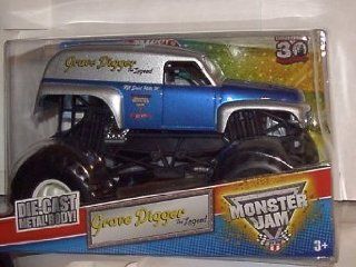Toy / Game 2012 HOT WHEELS 124 SCALE BLUE & SILVER GRAVE DIGGER THE LEGEND MONSTER JAM TRUCK 30TH ANNIVERSARY Toys & Games