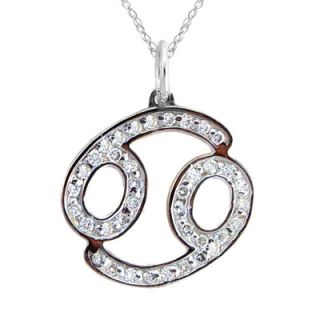 CT. T.W. Diamond Cancer Charm Pendant in 10K White or Yellow Gold