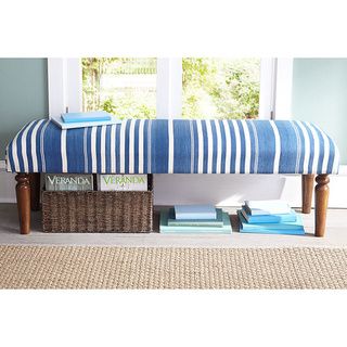 Kilim Blue Stripe Bench