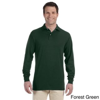 Jerzees Jerzees Mens 50/50 Long Sleeve Jersey Polo Green Size XXL