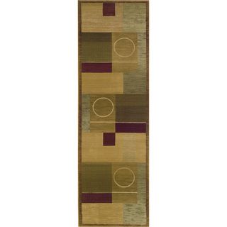 Generations Green/ Brown Rug (27 X 91)