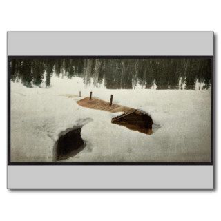 Colorado. Miner's cabin in winter rare Photochrom Postcards