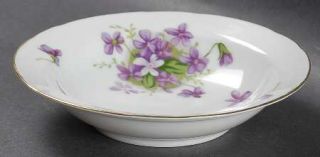Rossetti Spring Violets Rim Fruit/Dessert (Sauce) Bowl, Fine China Dinnerware  