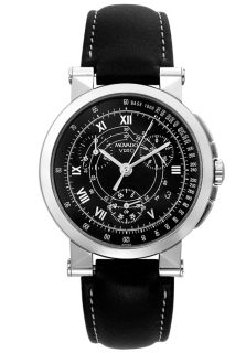 Vizio 1603845  Watches,Mens Chronograph Black Leather, Chronograph Vizio Quartz Watches