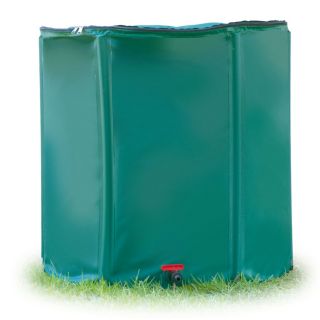 STC 156 Gallon Green Plastic Rain Barrel with Diverter and Spigot