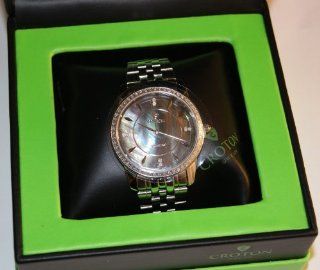 Croton 0.5 CT TW Diamond GENTS STAINLESS STEEL Swiss Quartz Watch Watches