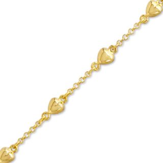 Puffed Heart Line Bracelet in 14K Gold   Zales