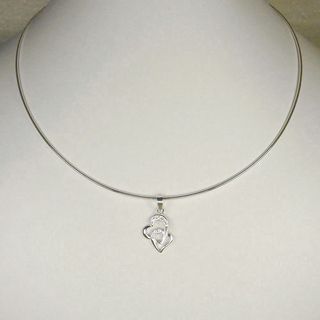 Jewelry by Dawn Double Heart Sterling Silver Omega Chain Necklace Jewelry by Dawn Necklaces