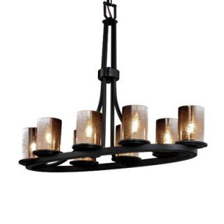 Justice Design Group Fusion Dakota 8 Light Oval Ring Chandelier