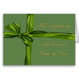 Merry Christmas Mom and Dad Greeting Card