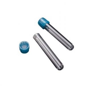 BD 352058 Falcon Polystyrene Round Bottom Centrifuge Test Tube with Dual Position Snap Cap, 12mm Diameter x 75mm Length, 5mL Capacity, 1400 RCF (Case of 500) Science Lab Test Tubes