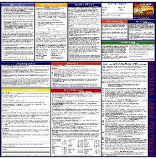 Louisiana State Labor Law Poster Laminated Industrial Warning Signs