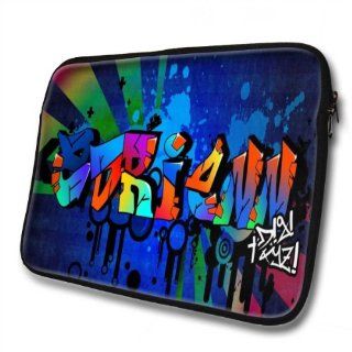 "Graffiti Names" designed for Adrienn, Designer 14''   39x31cm, Black Waterproof Neoprene Zipped Laptop Sleeve / Case / Pouch. Cell Phones & Accessories