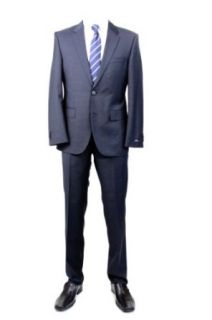 Hugo Boss Men's Virgin Wool Suit James4/Sharp6 50237037 Navy Plaid Design at  Mens Clothing store