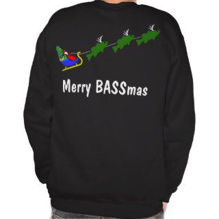 Bass Fishing Christmas Sleigh   funny Pullover Sweatshirt