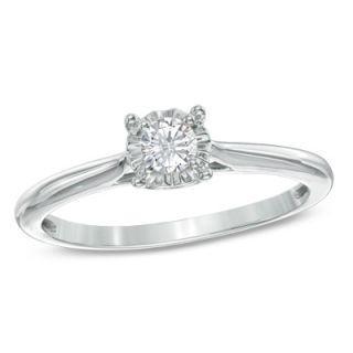 CT. Diamond Solitaire Engagement Ring in 10K White Gold   Zales