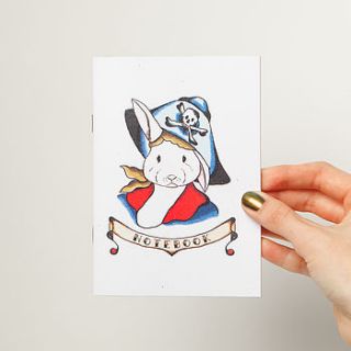 pirate bunny tattoo notebook by sophie parker