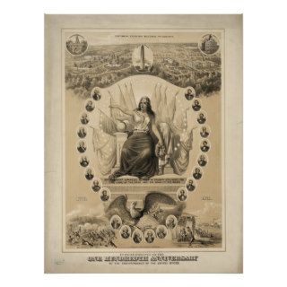 100th Anniversary of American Independence 1876 Poster