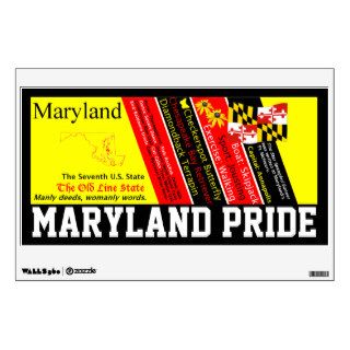 Maryland State Symbols Well Decal Room Decal