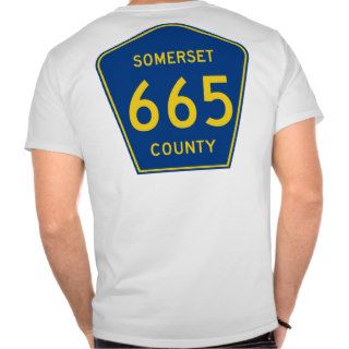 SOMERSET COUNTY ROUTE 665 NEW JERSEY TSHIRTS